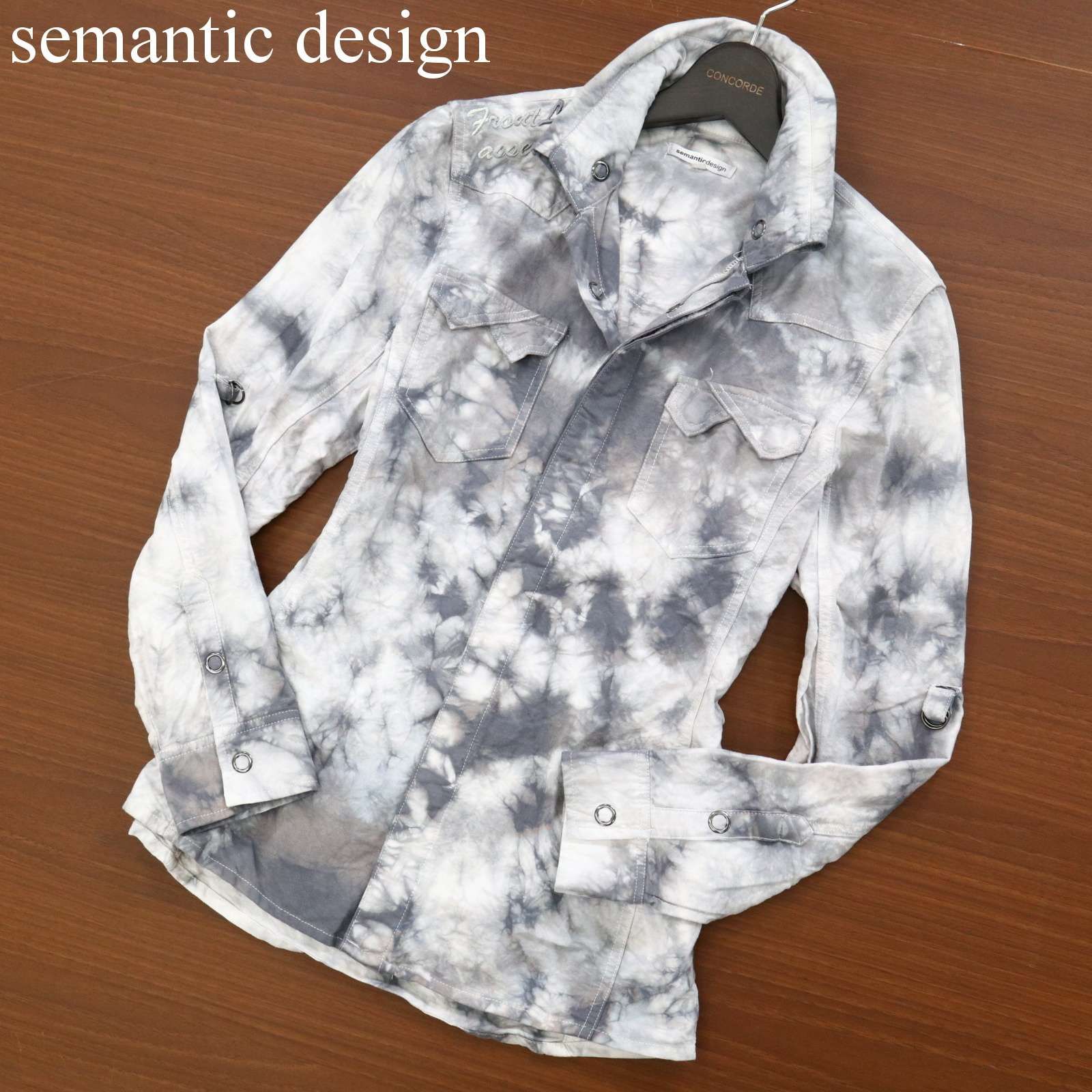 semantic design セマンティック デザイン 絞り染め☆ 長袖 ウエスタン 