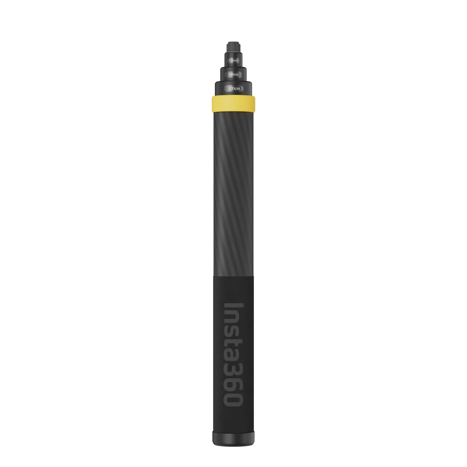 Insta360 超長い自撮り棒 3mカーボンファイバー製インビジブルポール対応機種 Insta360 Ace Ace Pro Ace Pro 2 GO 3 GO 3S GO Ultra ONE X2 X3 X4 X5 アクションカメラブラック