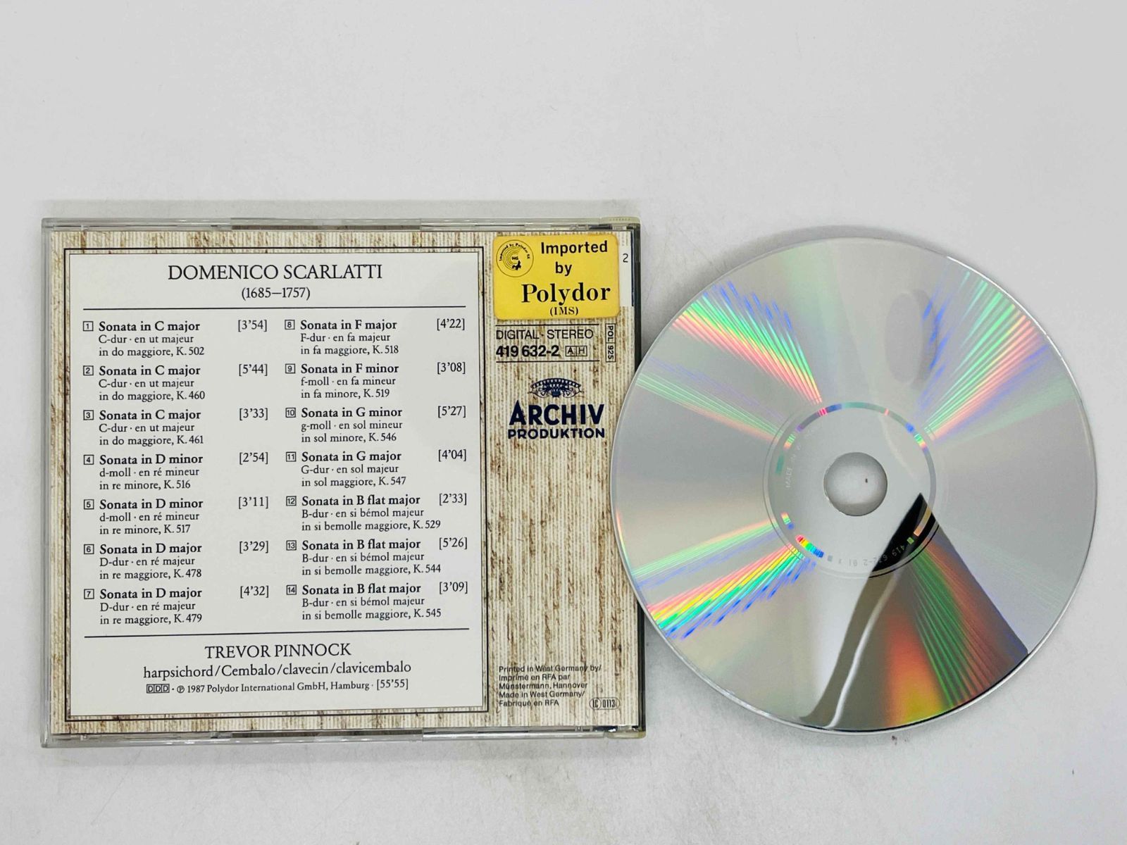 CD 西独盤 トレヴァー・ピノック / ドメニコ・スカルラッティ ソナタ集