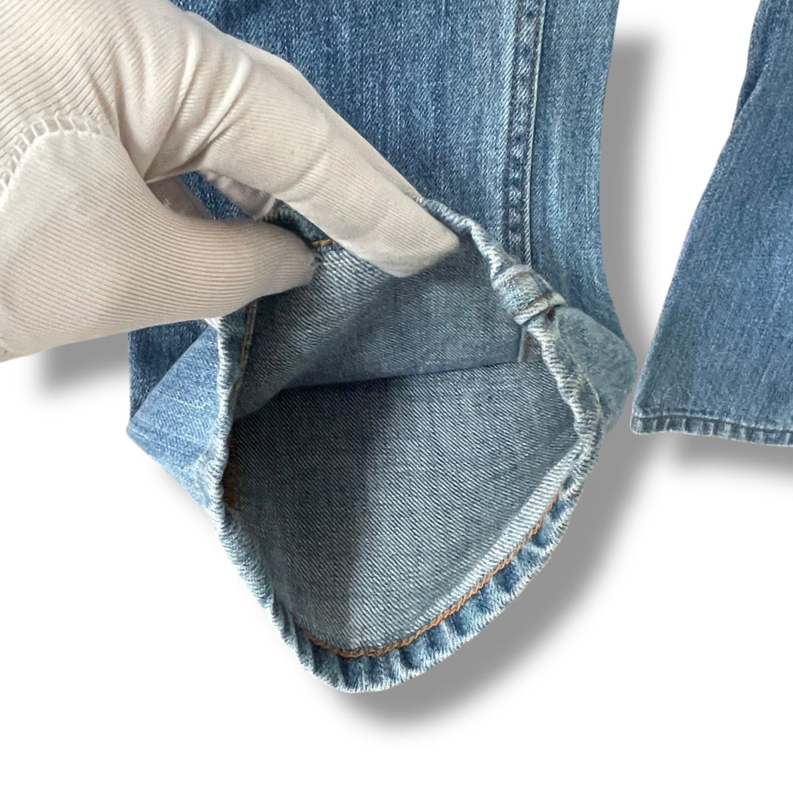 PS PAUL SMITH ポールスミス ライトブルー デニムパンツ ワッペン 刺繍