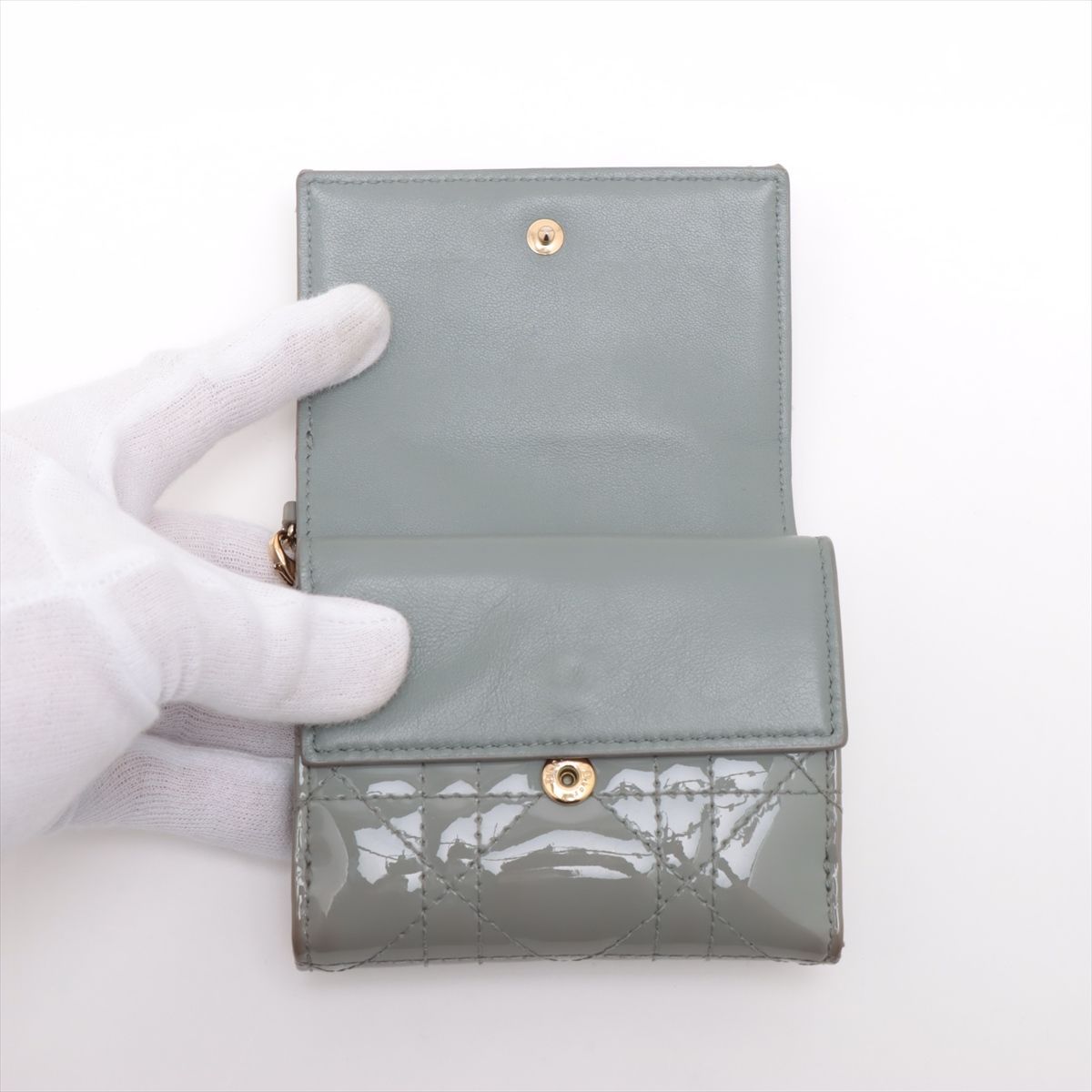 ディオール 財布 Dior【正規品】レディディオール カナージュ パテント 