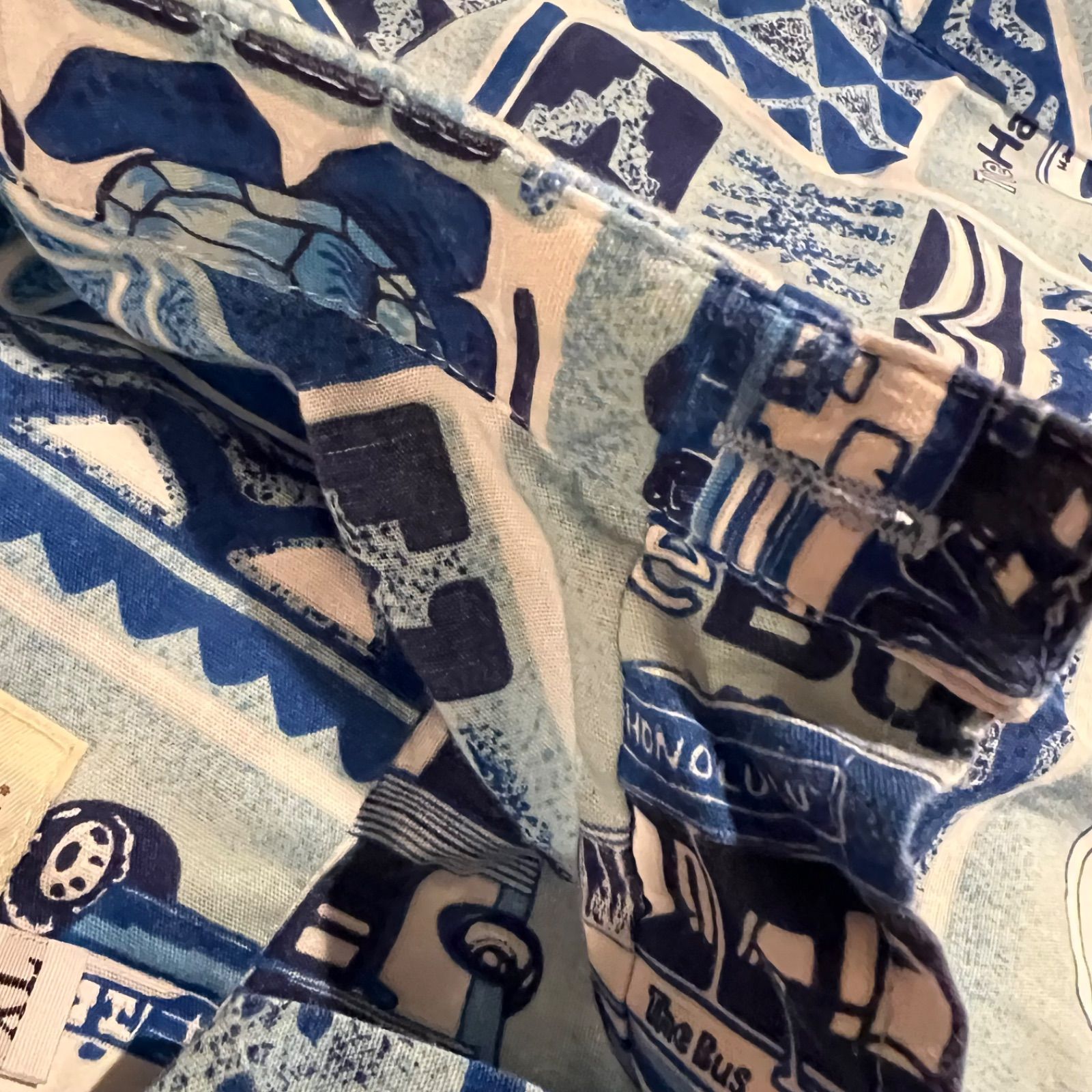 レアアロハ】ハワイ The Bus ザバス 制服アロハシャツ ハワイ製 XL