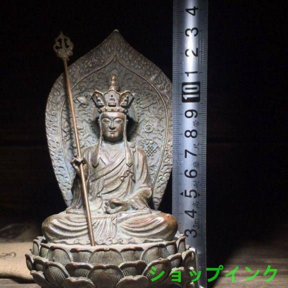 九華山地蔵王仏像 銅製 装飾品 工芸品 美術品 置物 - メルカリ