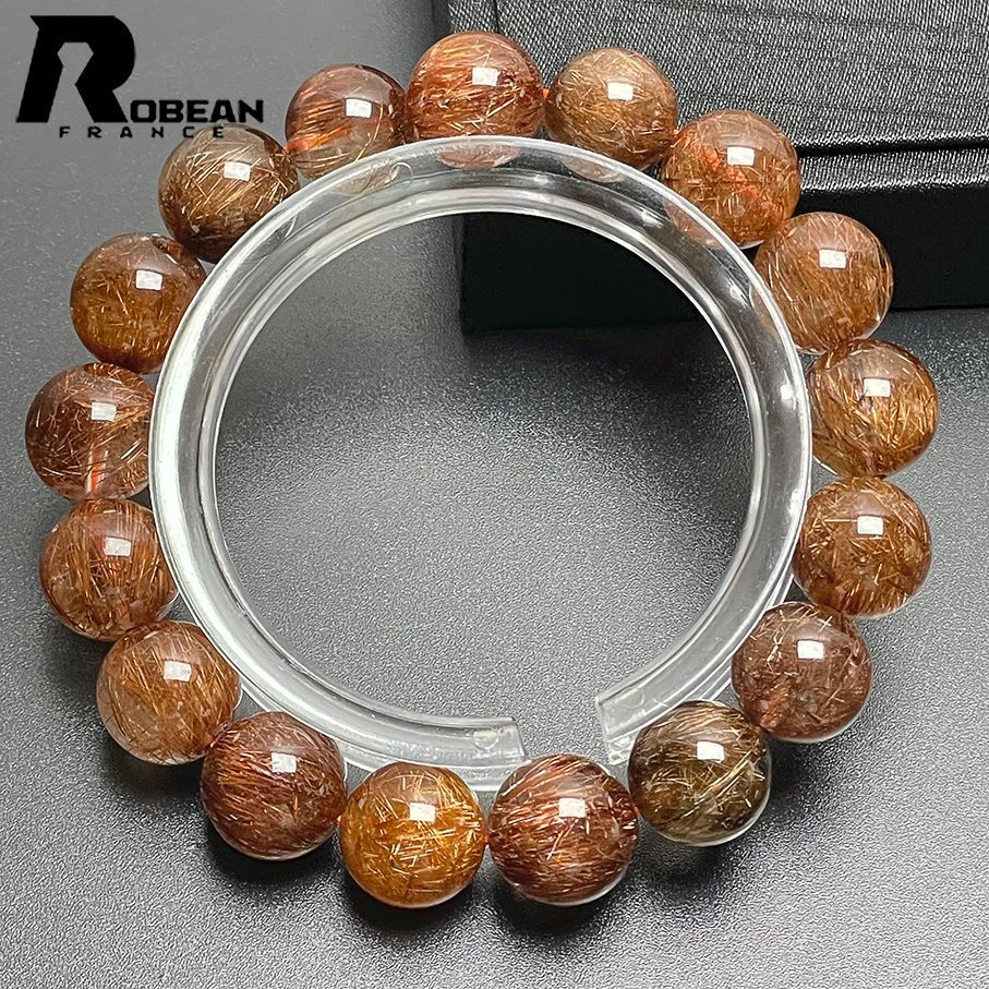 超美品ゴールドルチルクォーツブレスレット 約10.7