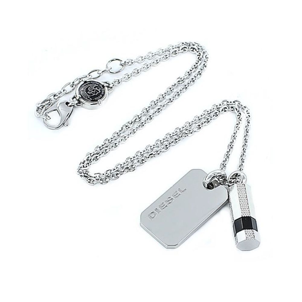 即納】DIESEL チェーンネックレス シルバー DX1156040 メンズ - メルカリ