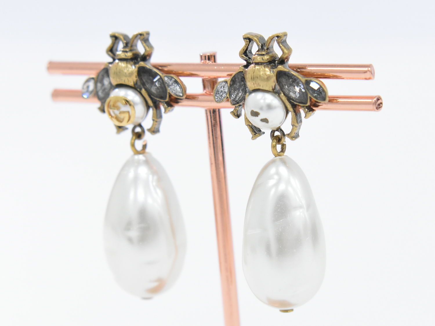GUCCI bee ピアス ラインストーン パール 楽天市場】グッチ GUCCI ピアス Bee ハチ メタル/フェイクパール