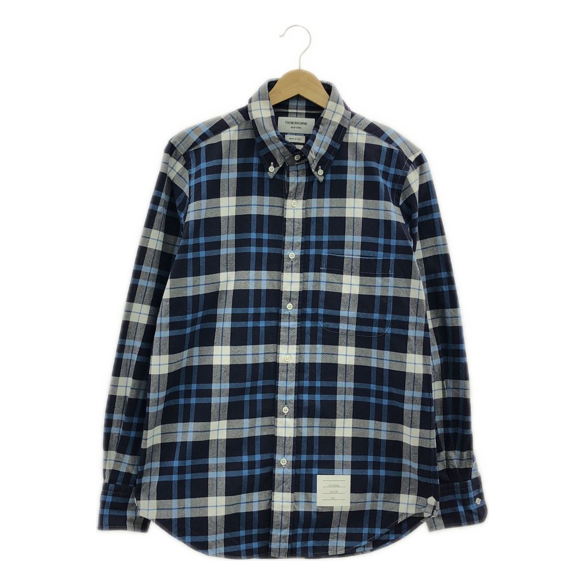 【美品】トムブラウン ダウン ベスト チェック柄 金ボタン ネイビー S THOM BROWNE. トムブラウン ダウンベスト メンズ | メンズ