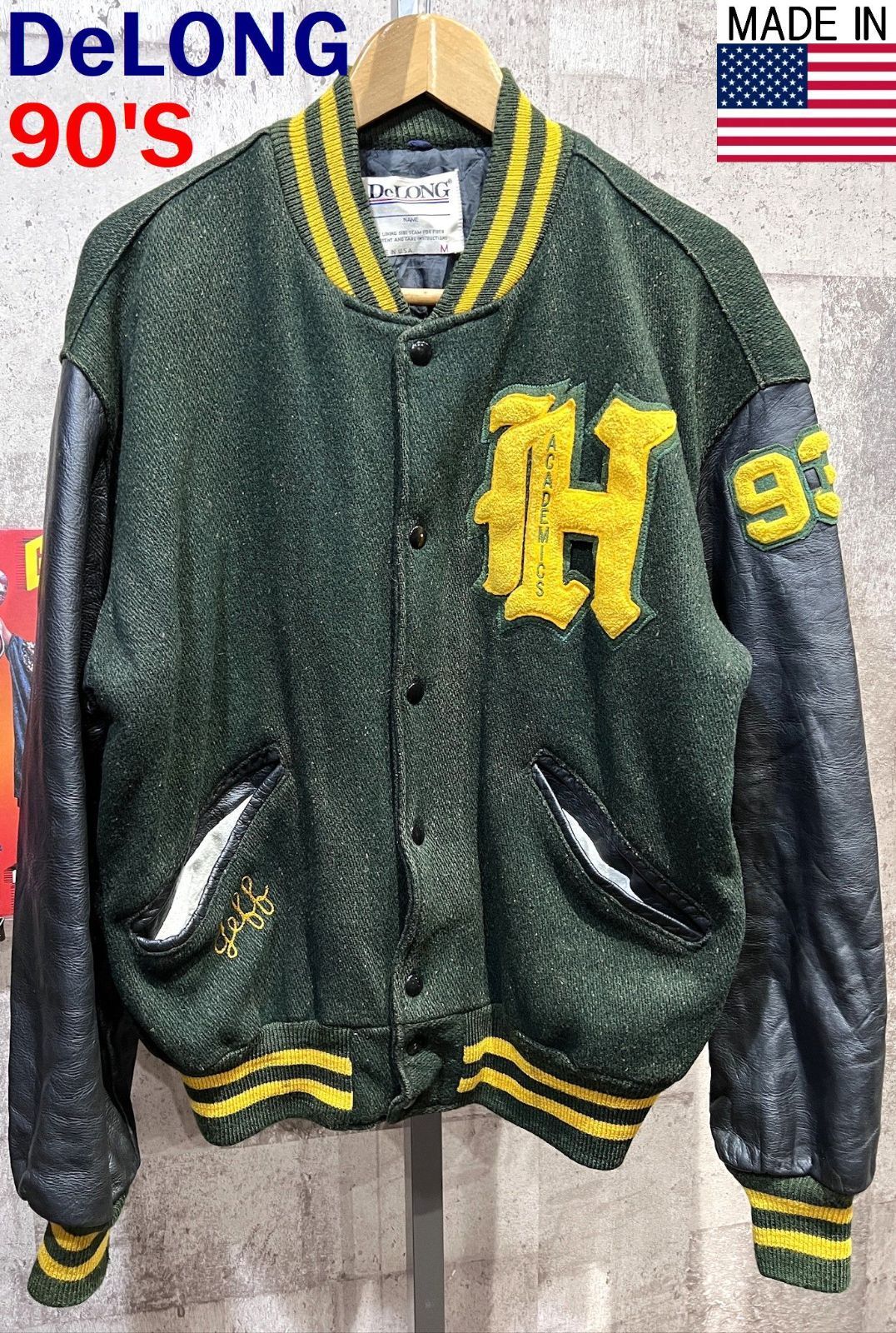 Delong スタジャン USA製 80年代 80s アメリカ製 デロング アワード