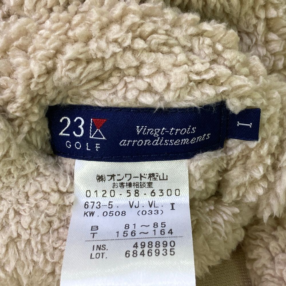 サイズ：1 23区GOLF ニジュウサンクゴルフ  リバーシブル ボアベスト セットアップ 総柄 ブラウン系 [240101476204] ゴルフウェア レディース ストスト サイズ：1 23区GOLF ニジュウサンクゴルフ リバーシブル