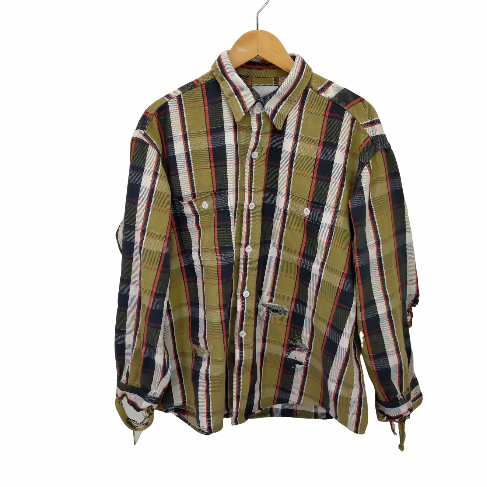 バウワウ BOWWOW 23AW REPAIR AGEING FLANNEL SHIRTS メンズ JPN：M 