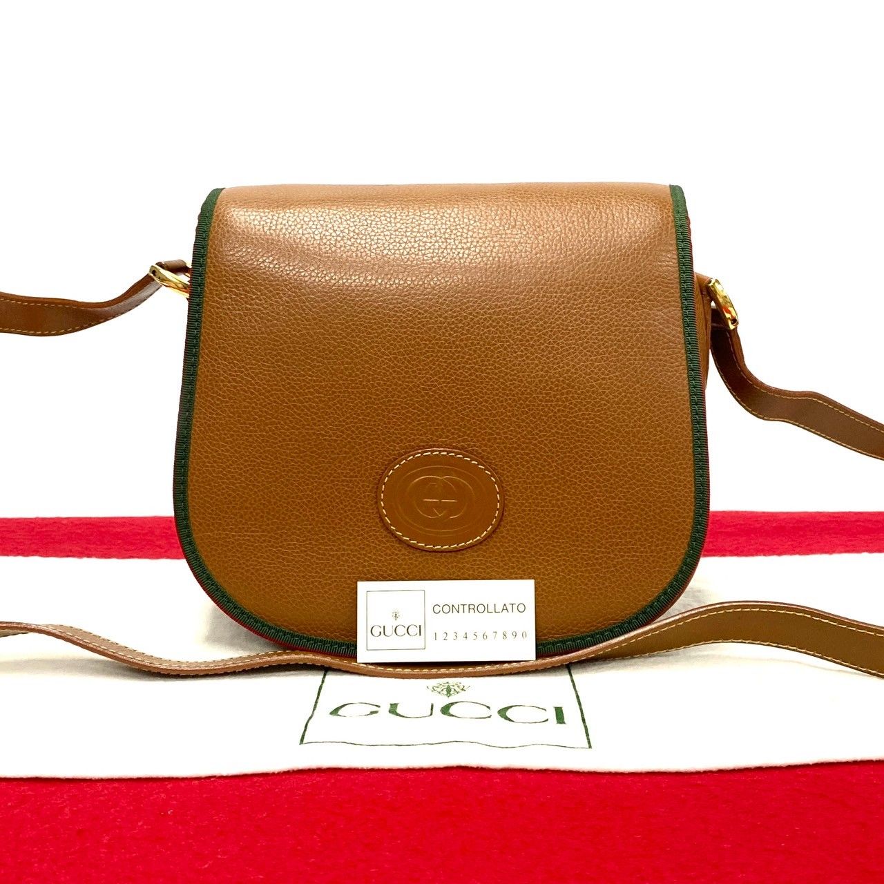 美品　袋付き　GUCCI オールド　グッチ シェリーライン　ショルダー　バッグ GUCCI 極 美品 グッチ オールドグッチ ヴィンテージ シェリー