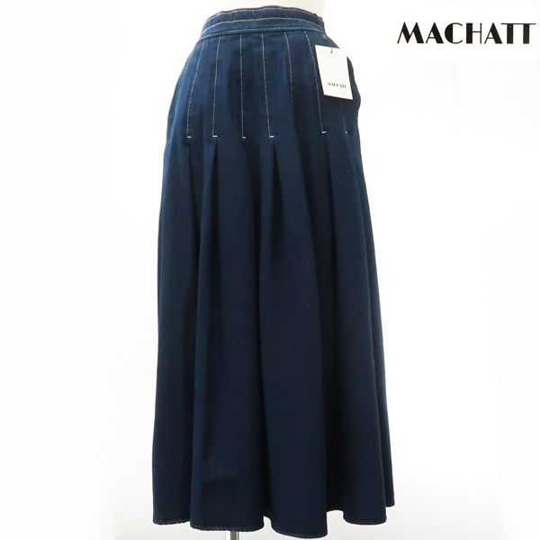 MACHATT デニム ロングスカート 2201408 ブルー #F 美品 タグ付 マチャット ◆送料込◆質屋-9631