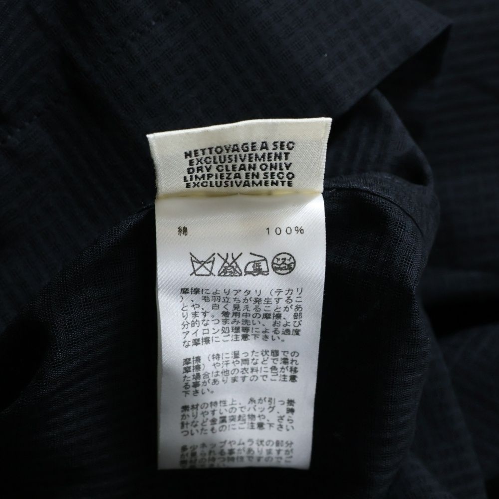 大好評。 HERMES エルメス Hロゴ刺繍 シースルー コットン 半袖シャツ ブラック レディース 確かな品質。必見！