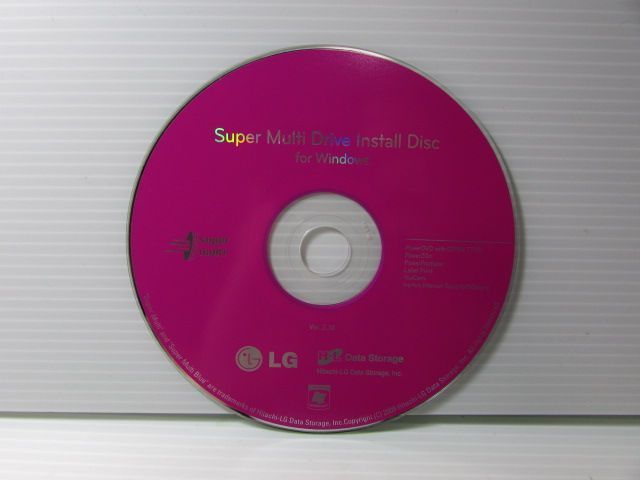 M0122【中古】 ★Hitachi LG Super Multi Drive Install Disc for Windows Power2Go/PowerDVD★返品不可