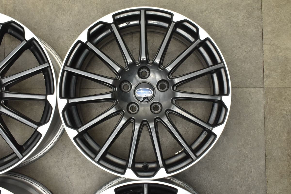 良好品 スバル レヴォーグ STI 純正 18in 7.5J 55 PCD114.3 4本セット フォレスター 流用 ノーマル戻し スタッドレス用 交換用に FFCRYSTALESIA_COM