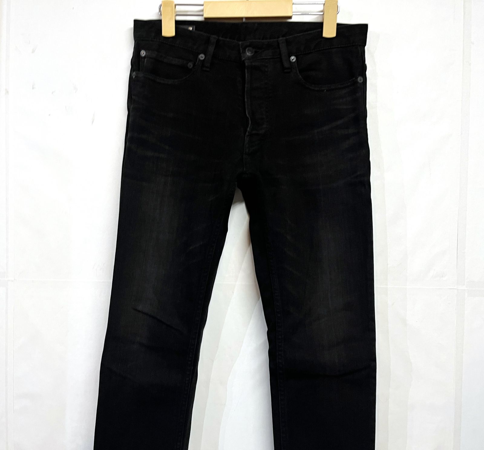 MINEDENIM マインデニム スーパースリム ブラックデニムパンツ