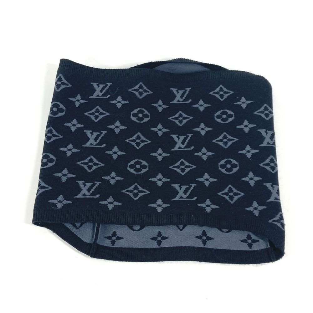 LOUIS VUITTON チェック柄マフラー イタリア製 LOUIS VUITTON ルイヴィトン マフラー ストレッチ スヌード
