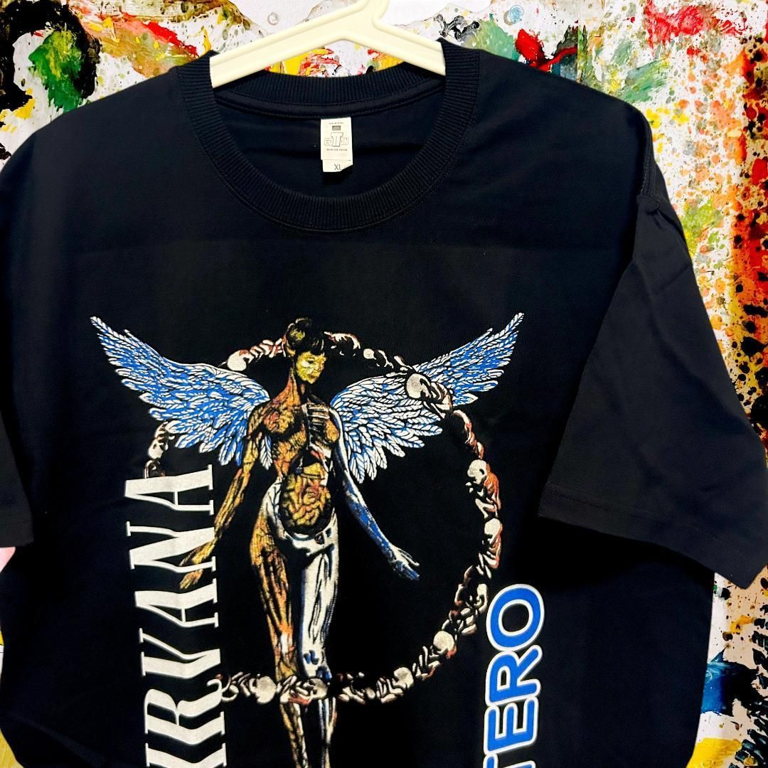 経典 エアロスミスTシャツ七分TシャツL ロックTシャツニルバーナレッチリ トップス