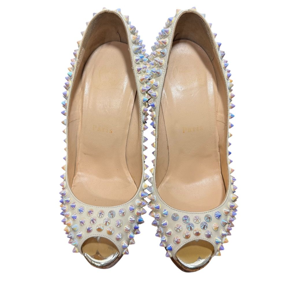 美品 Christian Louboutin クリスチャンルブタン オープントゥ