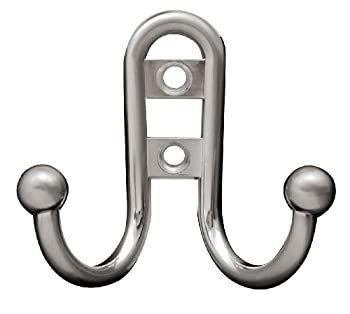 (Satin Nickel) - Liberty Hardware B46115Z-SN-C Double Prong Robe Hook with Ball End Satin Nickel