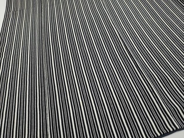 平和屋着物□極上 銀座越後屋 小紋 縞 黒×白 逸品 CYAA2726s5