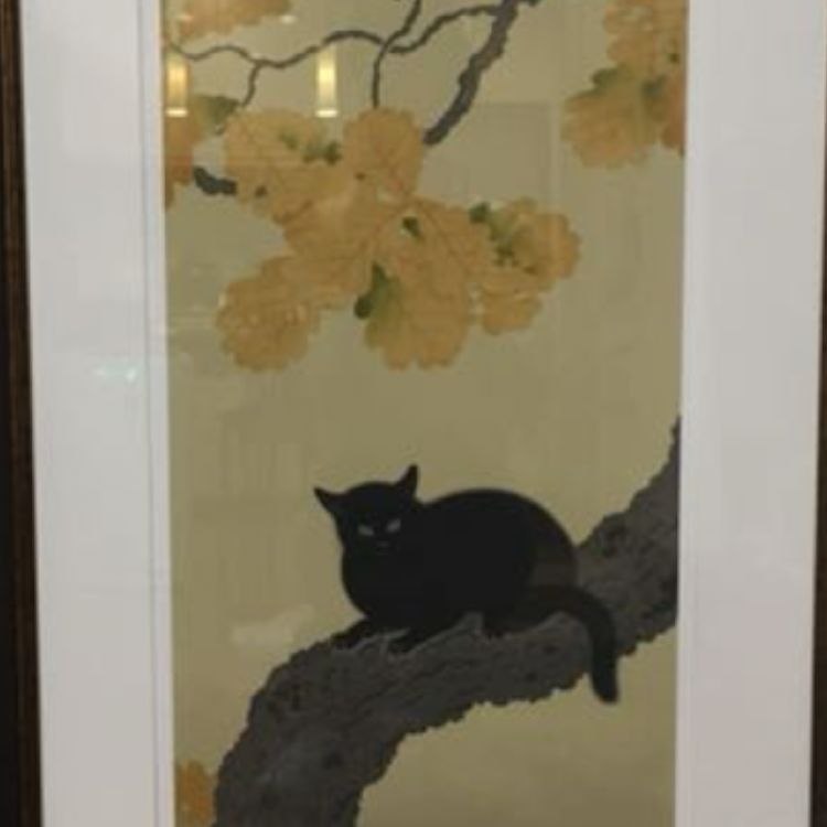 日本の名画 菱田春草 黒き猫（くろきねこ） Amazon.co.jp: 日本の名画 菱田春草 黒き猫（くろきねこ） F8