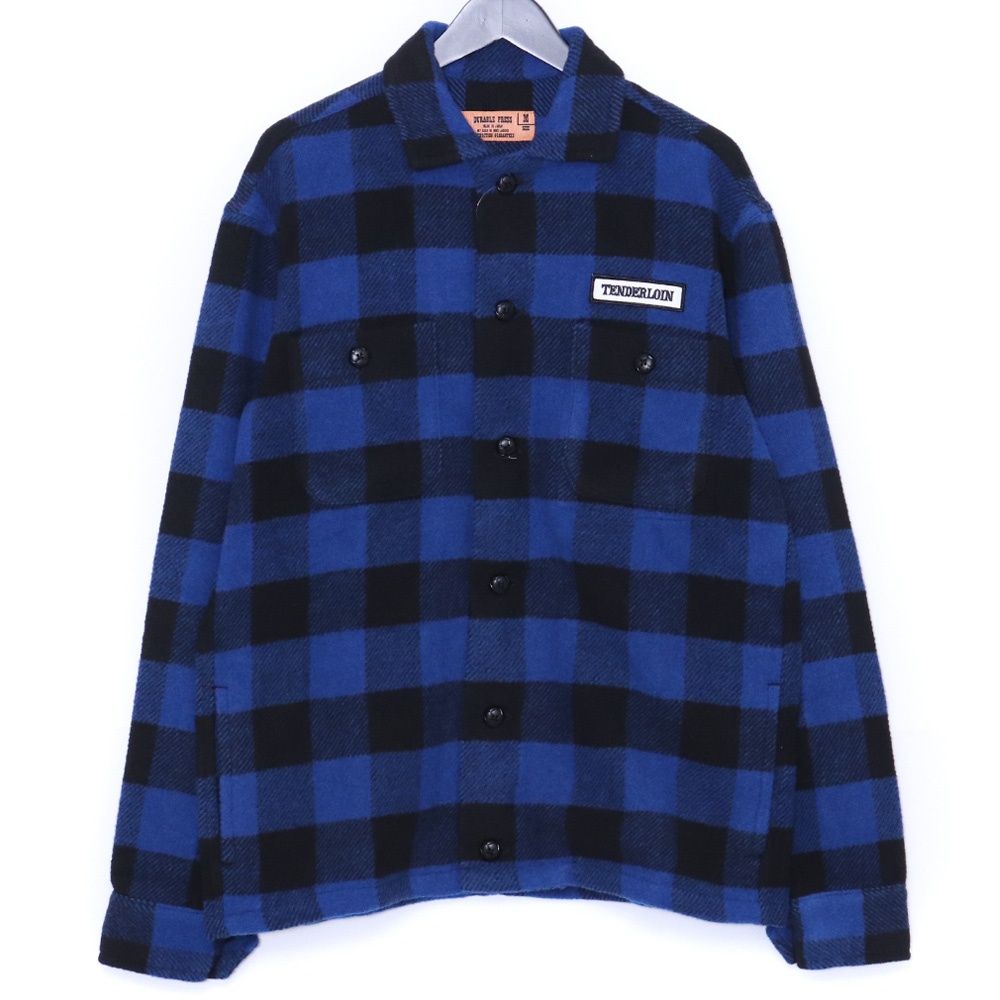 テンダーロイン　バッファロージャケット　M 未使用 未使用 TENDERLOIN バッファローチェックジャケット Mサイズ ブルー