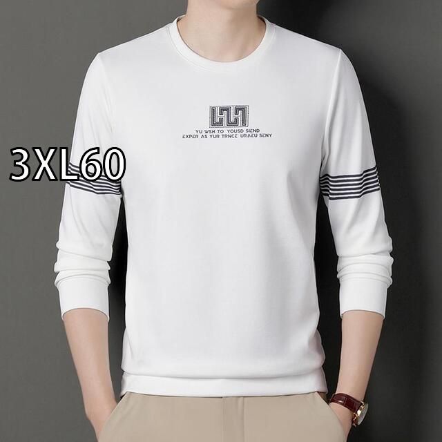 [3XL60]メンズ ファッション 服 用 オシャレ シンプル 大人 かっこいい 大きいサイズ ストリート 紳士服 スウェット シャツ トップス スリムフィット スポーツ シャツ 伸縮性 ストレッチ ストレッチ T 長袖