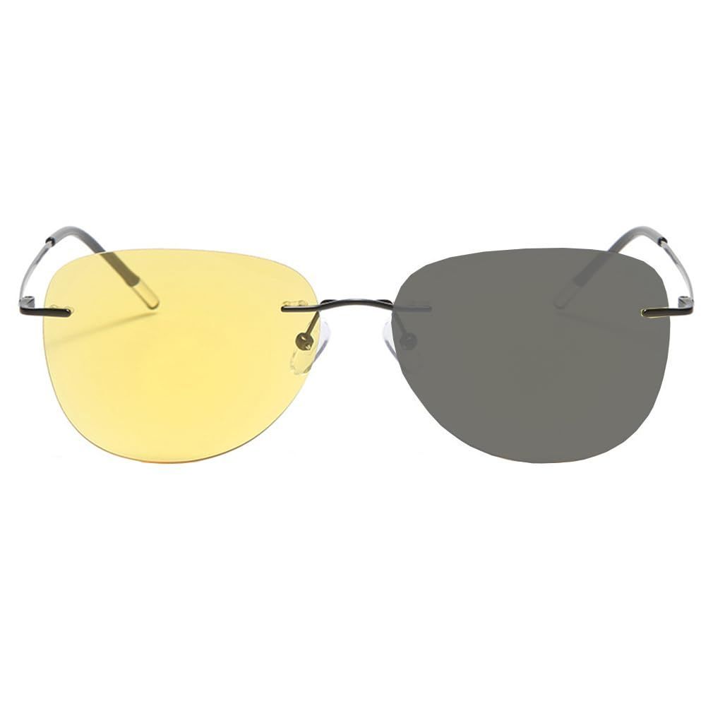 ブラック_2.0 倍率 [PLOPLO] ナイトスコープ 強い太陽の光に照らされて 調光 変色 遠近両用 累進多焦点 老眼鏡 有害光線対応可 釣り 遠足, 灯火の下でおよび室内変色しない (Black, 2.0)