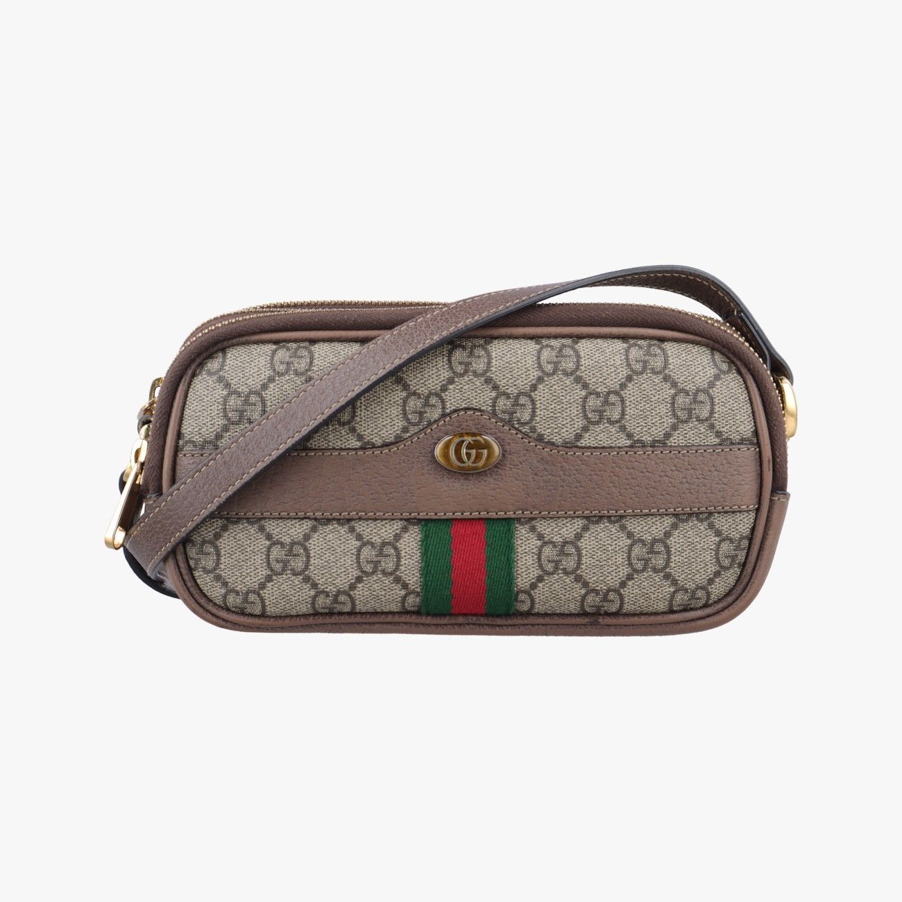 グッチGucciオフィディアブラウンPVCコーティングキャンバス×レザー546597