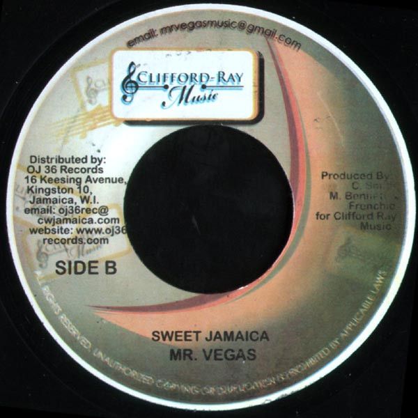 ジャマイカ7” Mr. Vegas, Shaggy & Josey Wale Sweet Jamaica