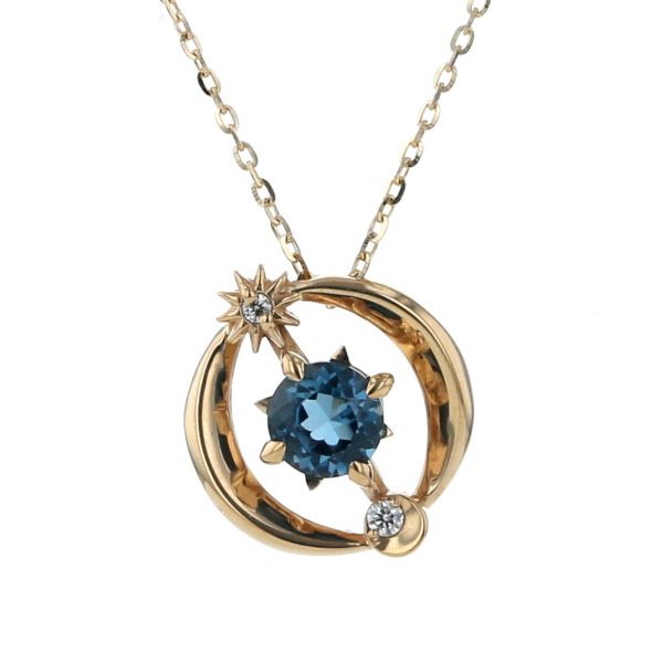 スタージュエリー ネックレス トパーズ ライン K10YG スタージュエリー