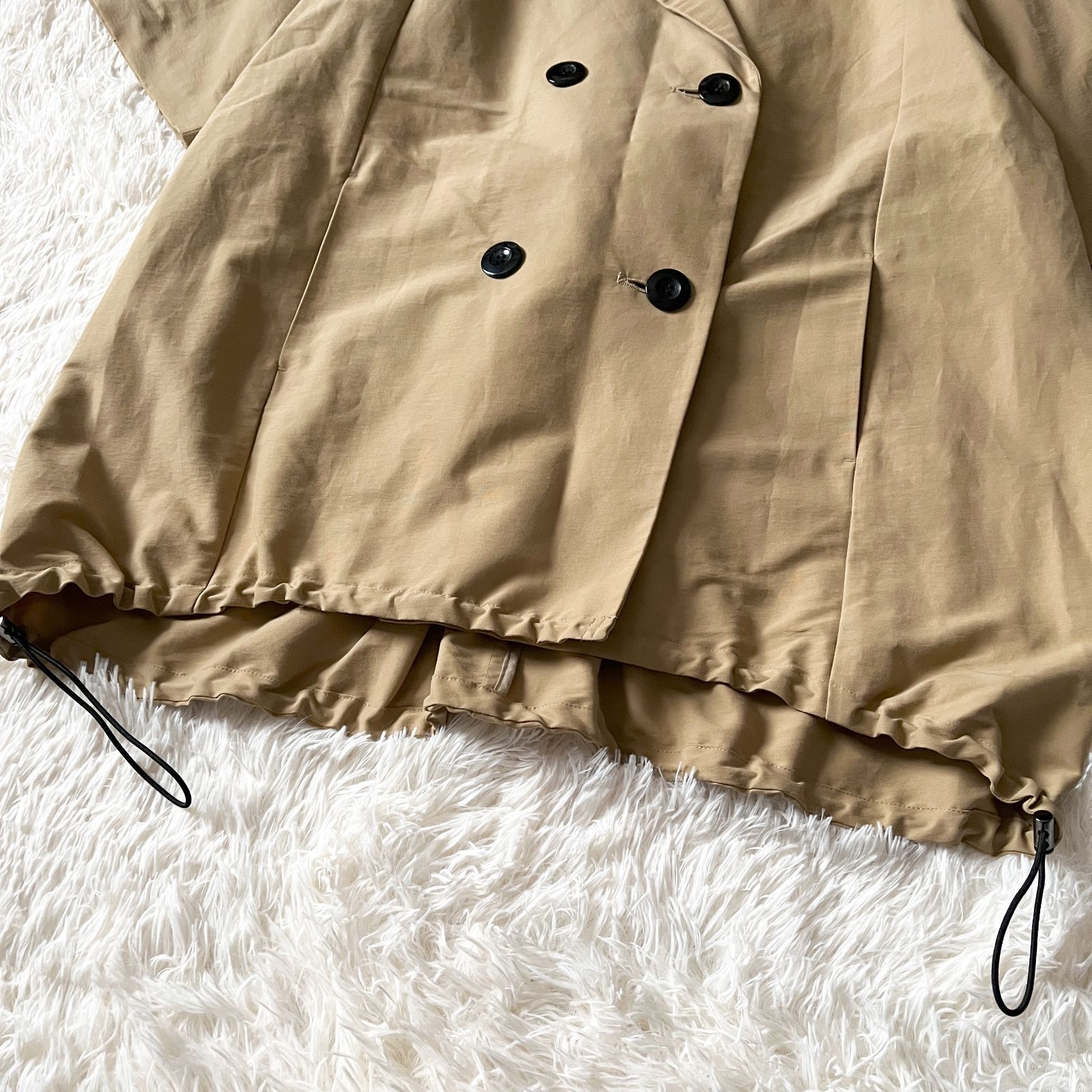 早い者勝ちの限定セール。 Machatt マチャット グログラントレンチジャケット ハーフスリーブ 半袖 ベージュ