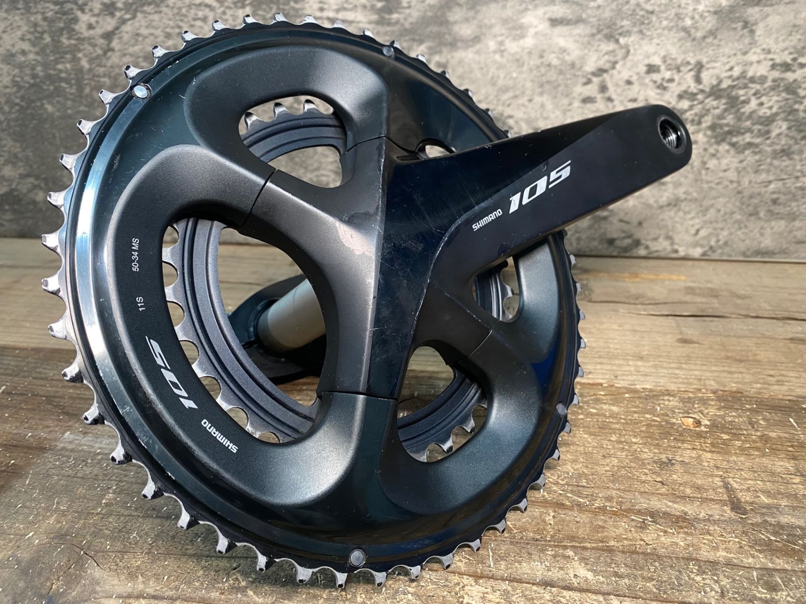 IT461 シマノ SHIMANO 105 FC-R7000 クランクセット 黒 170mm 50|34T 傷 歯の摩耗