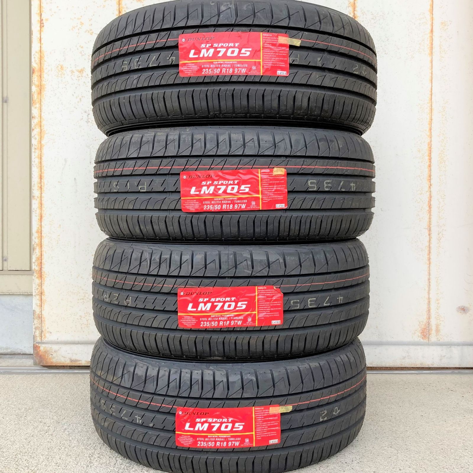 4本セット 235 50R18 タイヤ サマータイヤ DUNLOP SP SPORT LM705 - 1