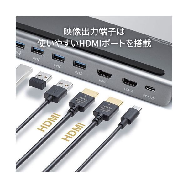 4K対応 HDMI×2画面出力
