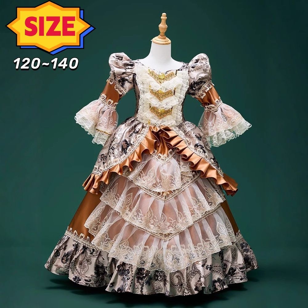 子供 宮廷ドレス レトロ 演劇 舞台衣装 白雪姫 花車パレード ヨーロピアン クラシックドレス250hak11
