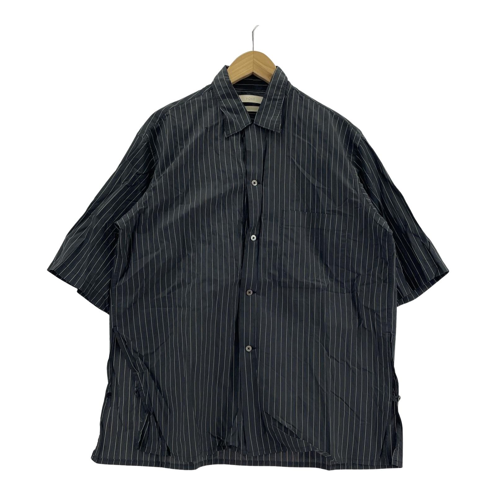 YOKE 24SS NYLON STRIPE WIDE SHIRT SIZE 2 YK24SS0708SH - メルカリ