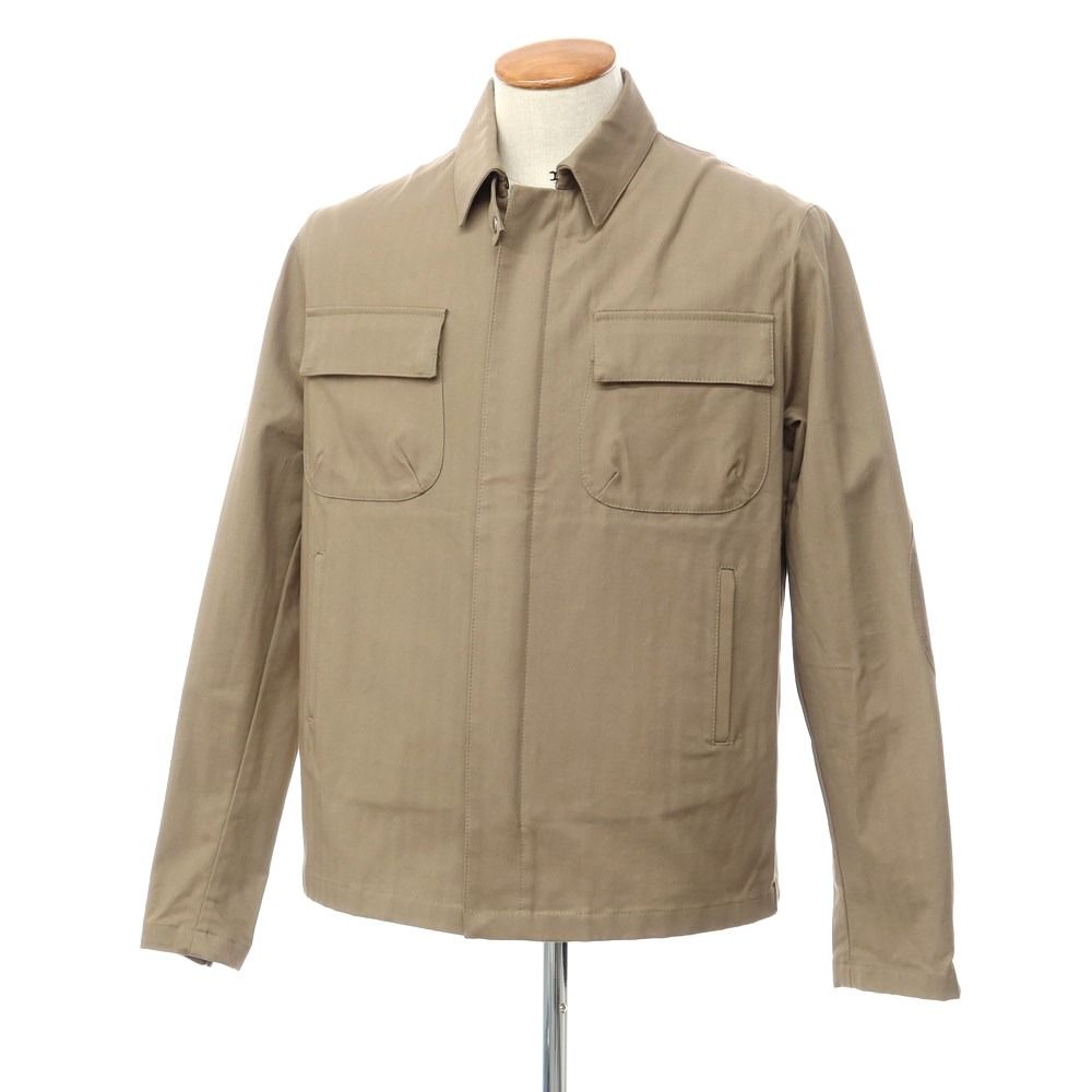 【新品】バグッタ Bagutta コットン ヘリンボーン ワークジャケット ブルゾン トープ系【サイズM】【メンズ】-0