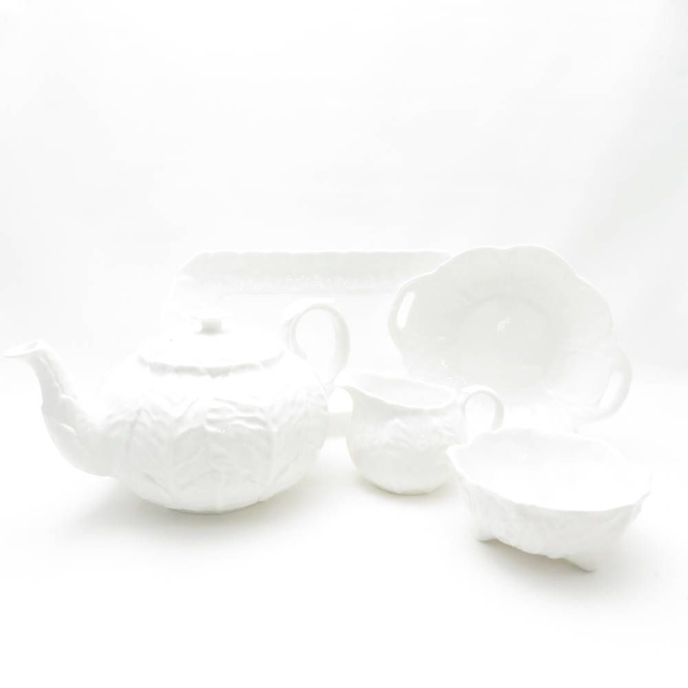 WEDGWOOD ウェッジウッド カントリーウェア ティーポット クリーマー シュガーボウル ウィンザートレイ サンドイッチトレイ 5点 セット SN249A1