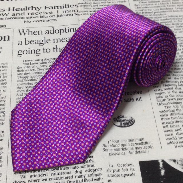 ブリオーニ Brioni 美品 未使用品 微光沢 ネクタイ イタリア製
