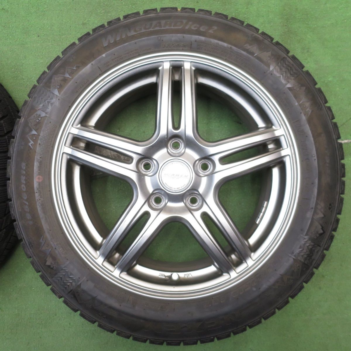 バリ溝 23年 9.5分 スタッドレス 195 60R16 ネクセン WINGUARD ice2 WH42 WAREN ヴァーレン 16インチ PCD114.3 5H 5072702NJス