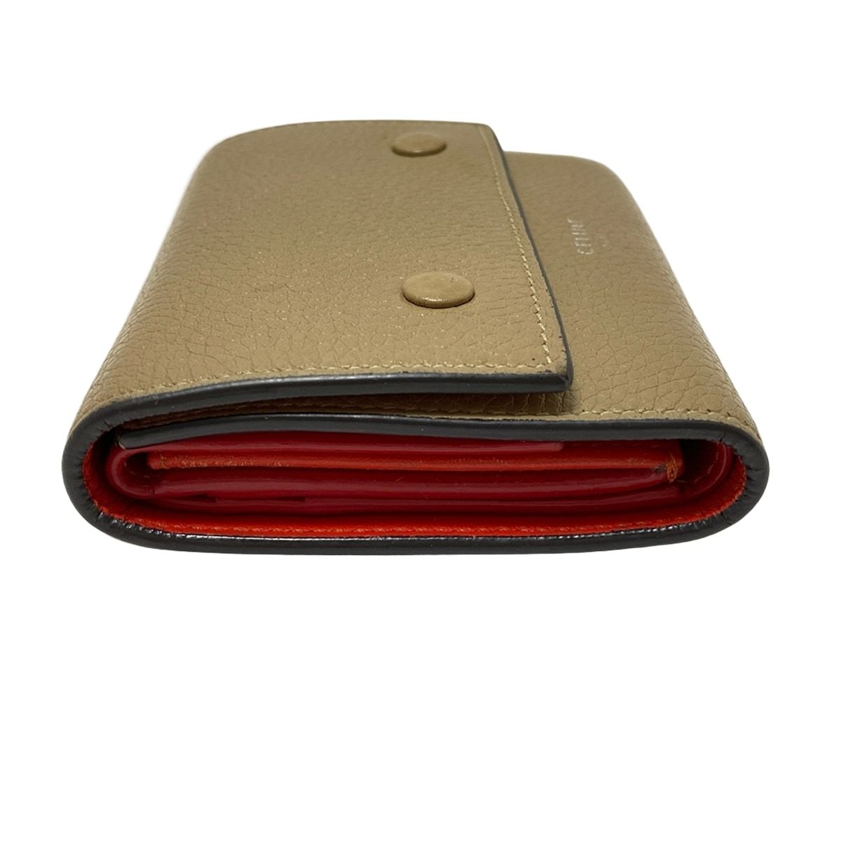 CELINE 三つ折り財布 セリーヌ財布 ベージュ/ブラック CELINE セリーヌ