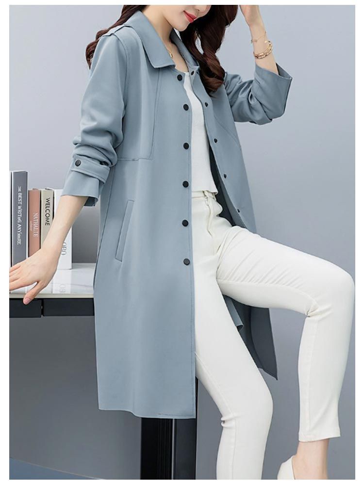 コート レディース スプリングコート 秋服 トレンチ ミドル丈