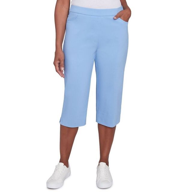 【送料無料】 アルフレッド ダナー レディース カジュアルパンツ ボトムス Petite Alfred Dunner Allure Classic Clamdigger Pants Iris