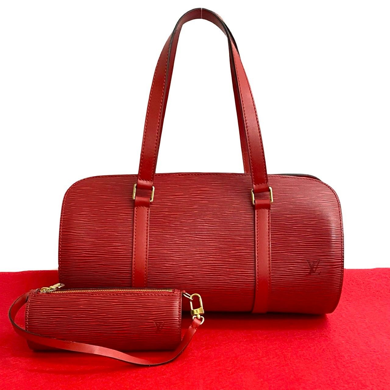 極 美品 ルイヴィトン エピ レザー ミニ ボストンバッグ ハンドバッグ