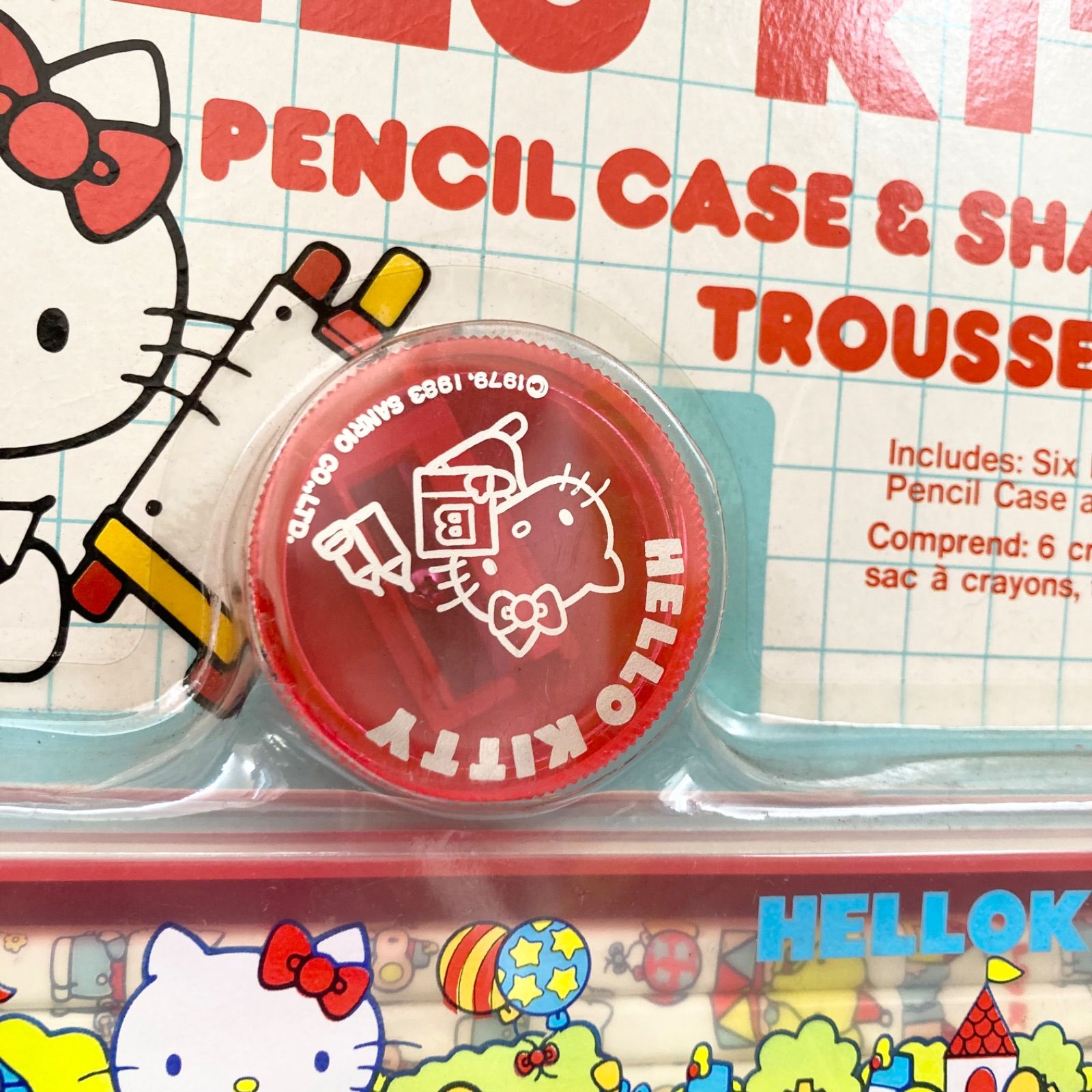 新品 未開封】ハローキティ レトロ ペンケース 鉛筆 消しゴム 鉛筆削り