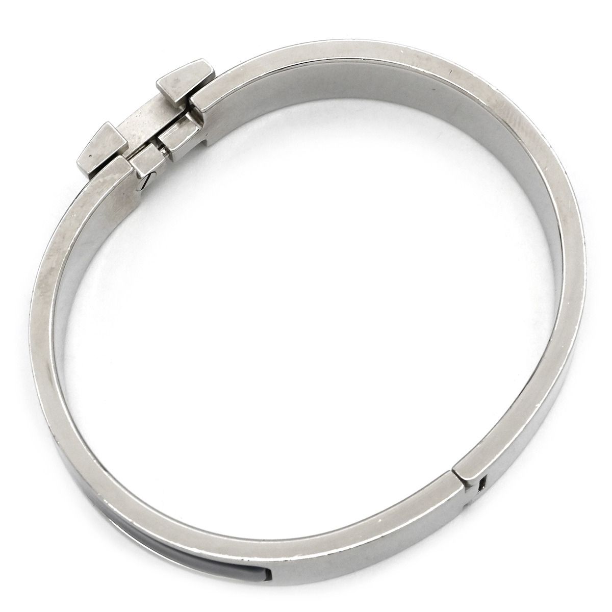 エルメス HERMES ブレスレット クリックH PM メタル エナメル パープル×ネイビー ネイビー グラデーション Hブレス クリッククラック