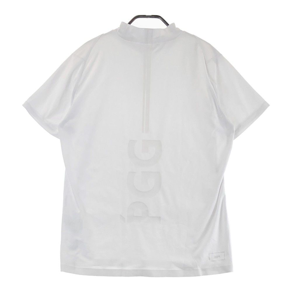 サイズ：6 PGG PEARLY GATES パーリーゲイツ 2023年 ハイネック 半袖Tシャツ  ホワイト系 [240101438943] ゴルフウェア メンズ ストスト サイズ：6 PGG PEARLY GATES パーリーゲイツ 2023年 ハイネック