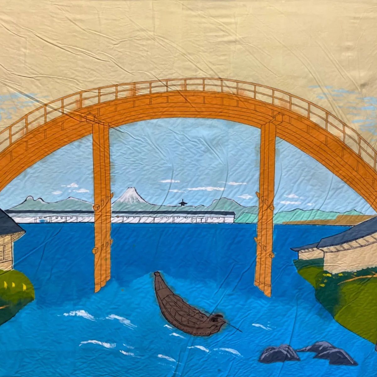 股旅 舞台ステージ幕 橋の絵 布製 【公式通販】